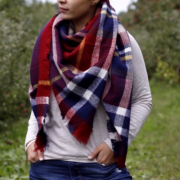 WILA Accessories - THREE LEFT!! Classic Plaid Blanket Scarf Wrap